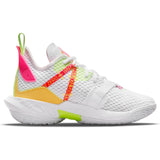 Nike Kids Jordan Basketball Why Not Zer0.4 Basketball Boot/Shoe - White/Citron Pulse/Hyper Pink/Lime Glow NK-CQ9430-102