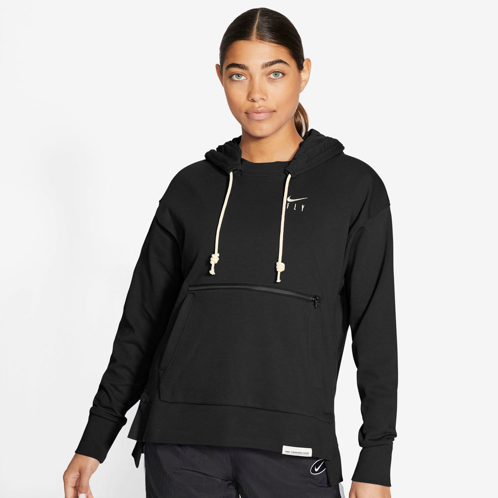 Nike Womens Basketball Standard Issue Pullover Hoodie - Black/Pale Ivory NK-CU3479-010