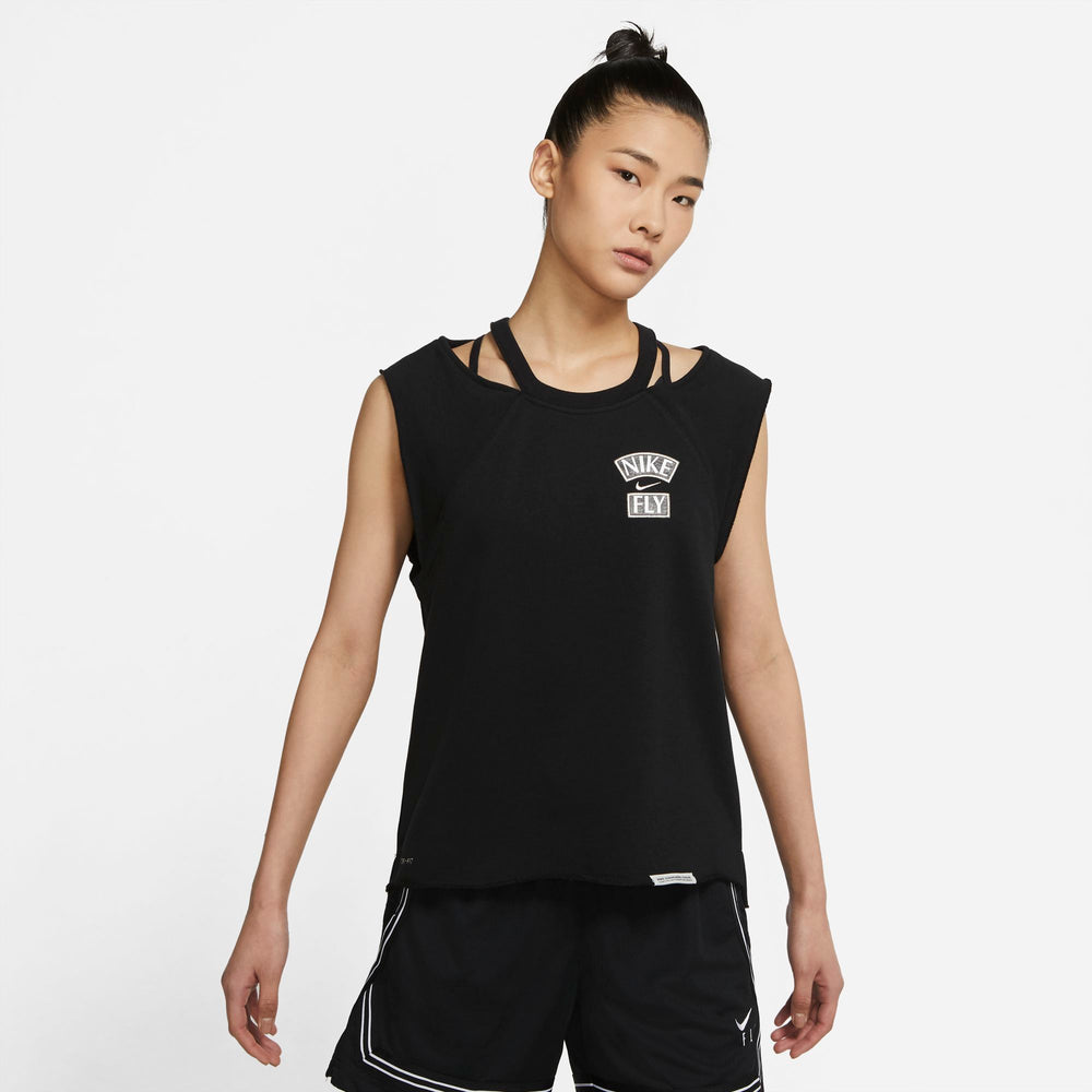 Nike Womens Basketball Standard Issue "Queen Of Courts" Top - Black NK-CZ7221-010