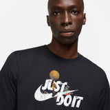 Nike Basketball "just Do It" Splatter Tee - Black NK-DB5984-010