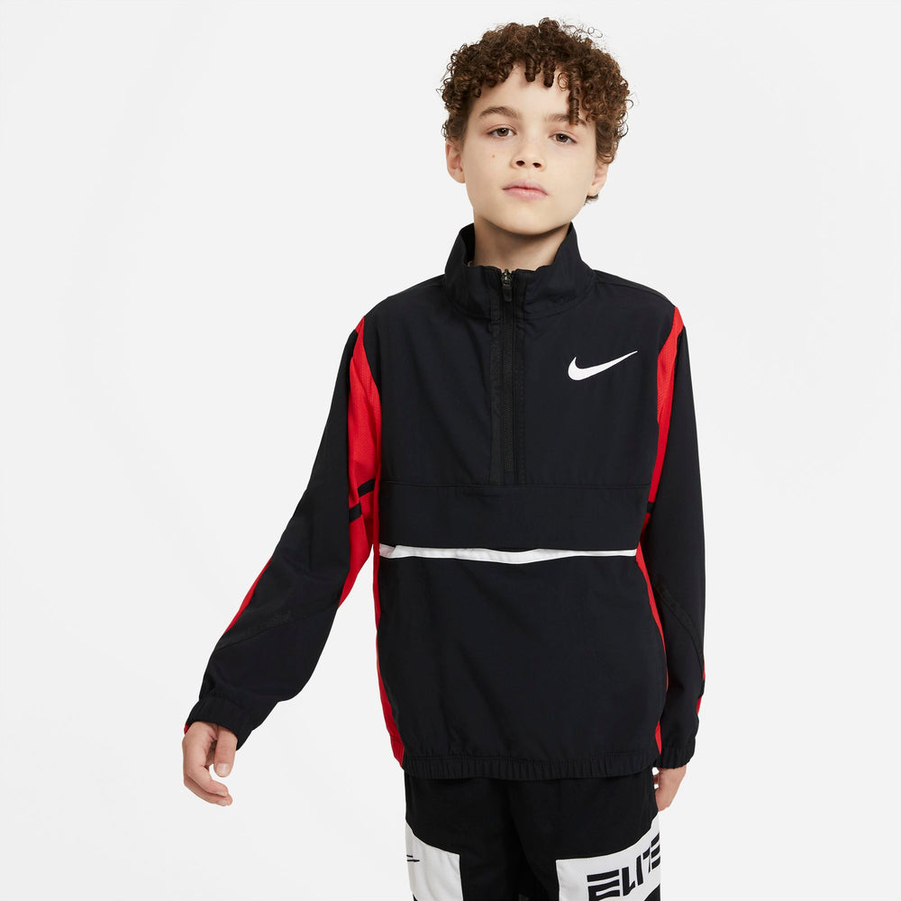 Nike Kids Basketball Crossover Jacket - Black/University Red/White NK-DB6619-010