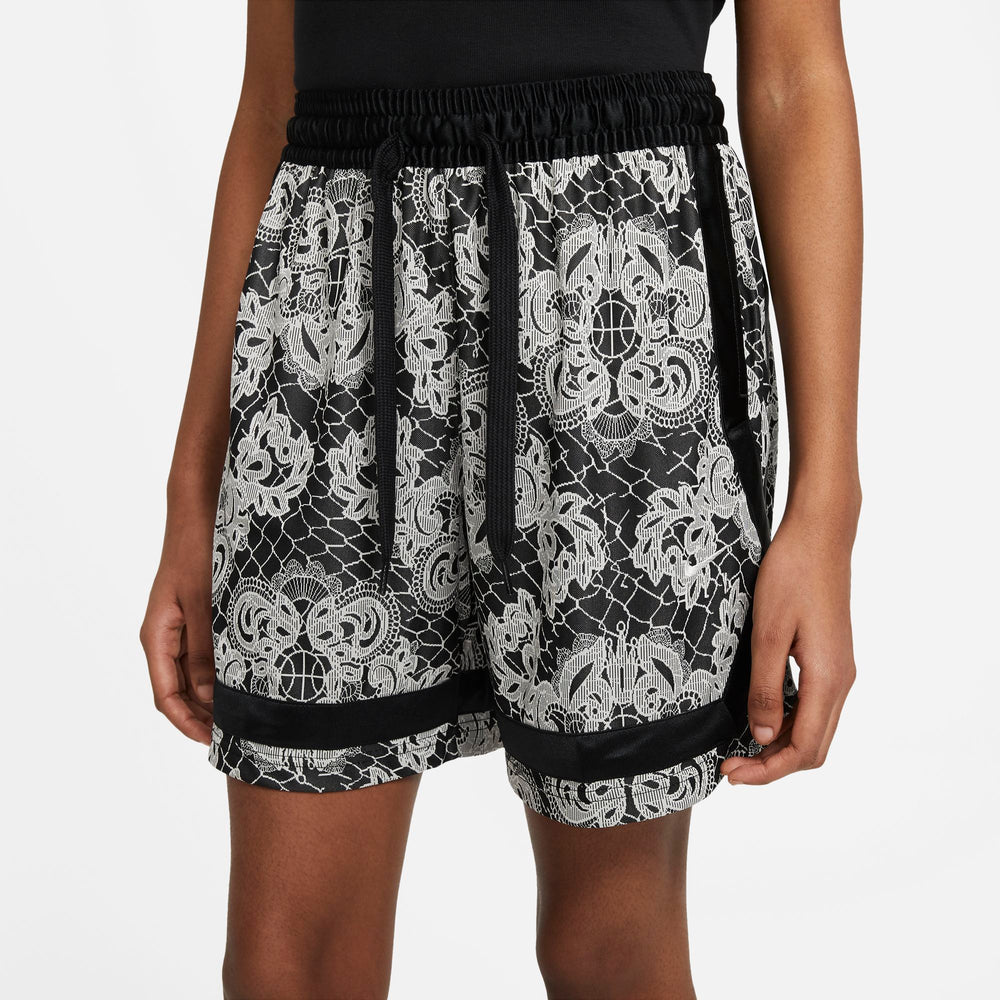 Nike Womens Basketball Fly Crossover Printed Shorts - Black/Light Bone NK-DC0869-010