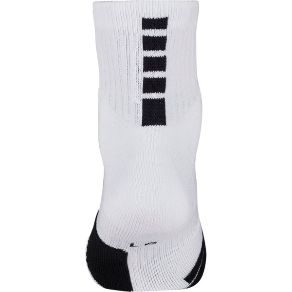 Nike Basketball Elite Mid Quarter Socks 1 Pair White Black SwiSh basketball