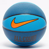 Nike Everyday All Court 8 Panel Basketball - Size 7 - Marina Blue/Black/Rush Orange