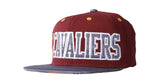 Adidas NBA Cleveland Cavaliers Flat Peak Cap - Collegiate Burgundy/Collegiate Gold/Grey
