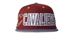 Adidas NBA Cleveland Cavaliers Flat Peak Cap - Collegiate Burgundy/Collegiate Gold/Grey