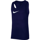 Nike Basketball Dry Fit Drop-Tail Top - Blue Void/White