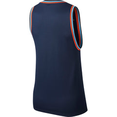 Nike Womens Basketball Dri-fit Layering Training Top - Obsidian/Black/Team Orange