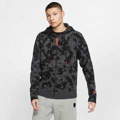Nike Lebron Full-Zip Fleece Basketball Hoodie - Anthracite/Team Orange