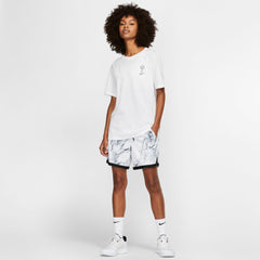 Nike Womens Basketball Dri-Fit Marble Shorts - White/Black