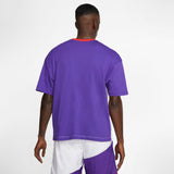 Nike Basketball Throwback 2.1 Tee - White/Court Purple/University Red