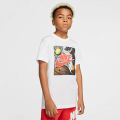 Nike Kids Sportswear Playground Graphic Tee - White