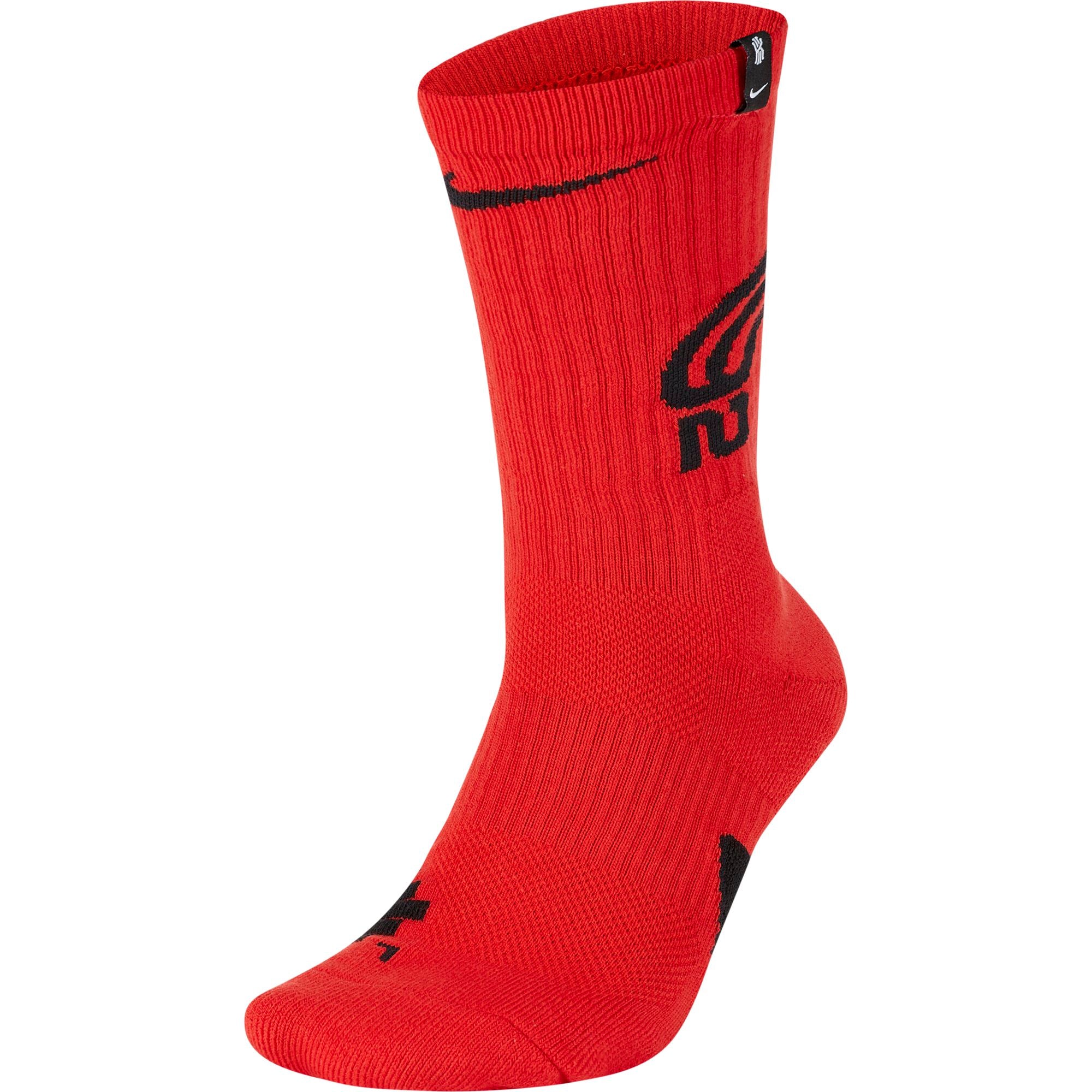 Nike Kyrie Elite Crew Basketball Socks Habanero Red/Black