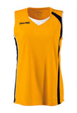 Spalding 4Her Basketball Top - Yellow/Black/White