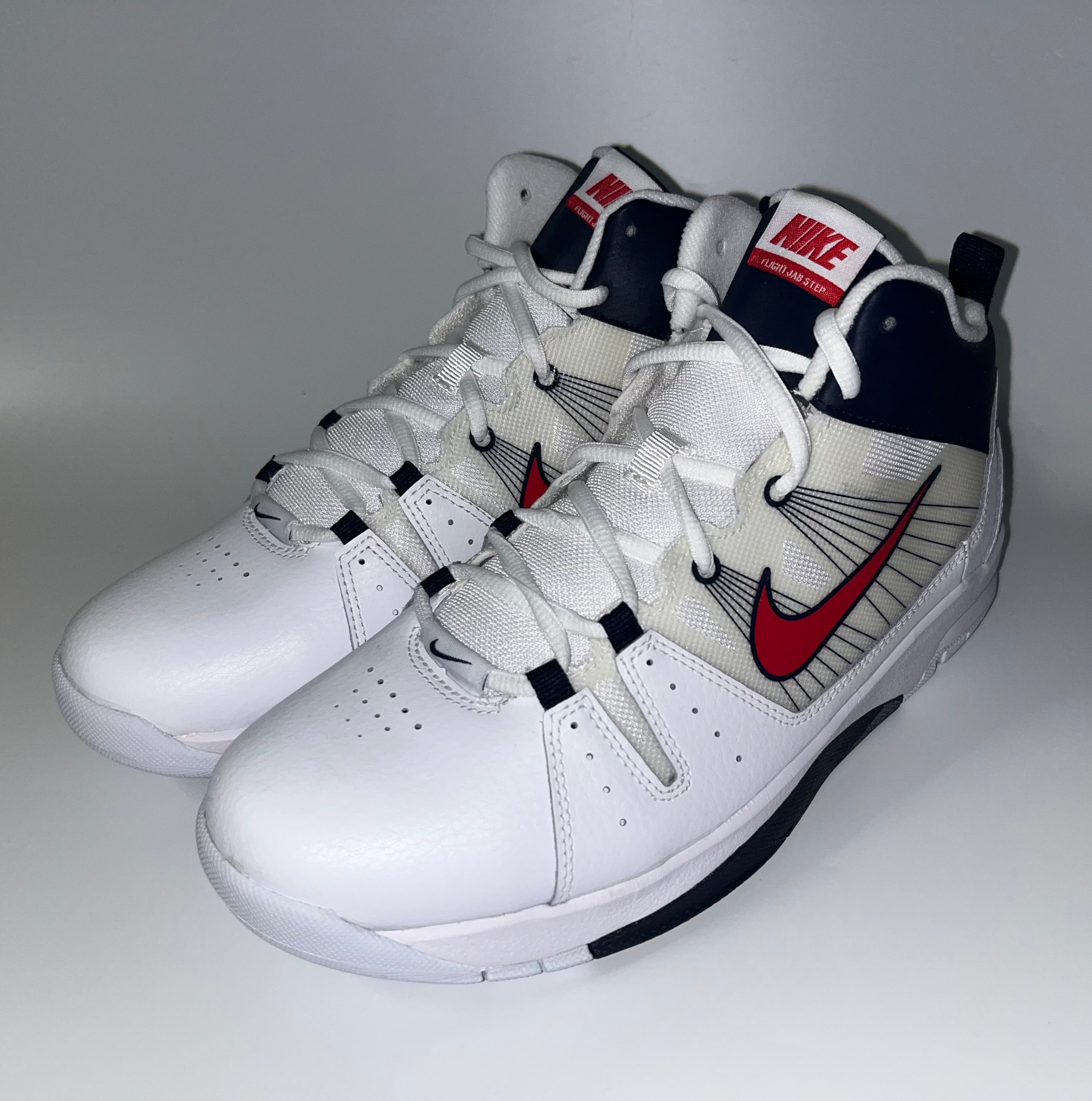 Nike Kids Flight Jab Step (GS) - White/University Red/Navy