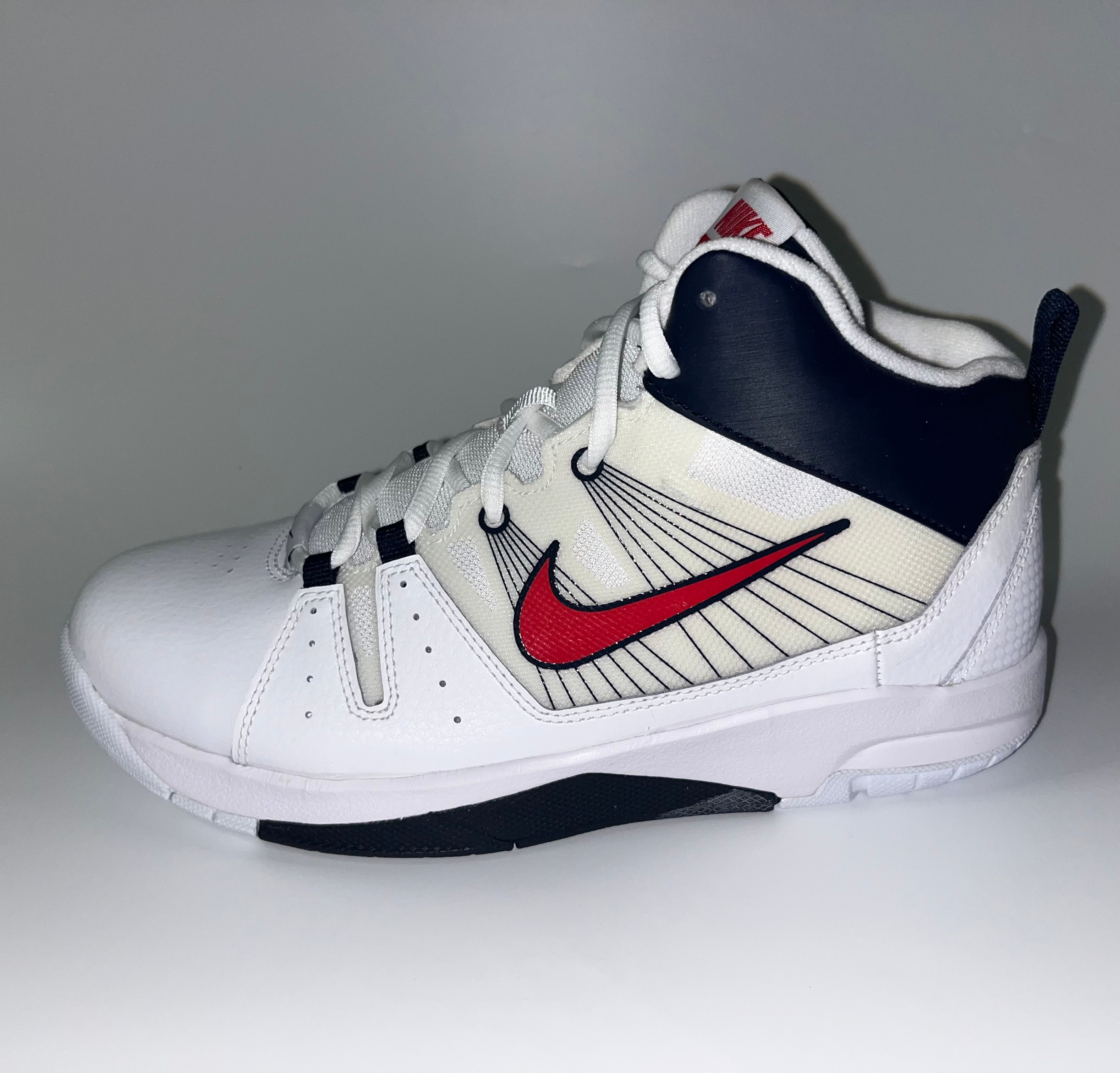 Nike Kids Flight Jab Step (GS) - White/University Red/Navy