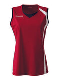Spalding 4Her Basketball Top - Red/White/Black
