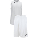 Teamwear - Joma Cancha Sleeveless  & Nobel Long Shorts Set - White/White - JO-101573-200-101648-White