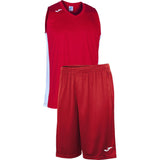 Teamwear - Joma Cancha Sleeveless  & Nobel Long Shorts Set - Red/White - JO-101573-602-101648-White