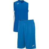 Teamwear - Joma Cancha Sleeveless  & Nobel Long Shorts Set - Royal Blue/White - JO-101573-702-101648-White