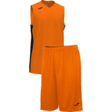 Teamwear - Joma Cancha Sleeveless  & Nobel Long Shorts Set - Orange/Black - JO-101573-881-101648-Black
