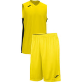 Teamwear - Joma Cancha Sleeveless  & Nobel Long Shorts Set - Yellow/Black - JO-101573-901-101648-Black