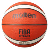 Molten 12 Panel Rubber Basketball (Indoor and Outdoor) - Tan/Ivory