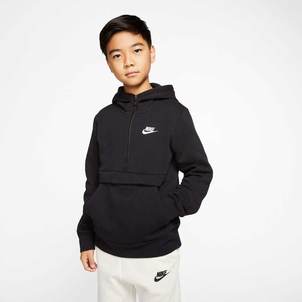 Nike Kids Sportswear Club 1/2 Zip Hoodie - Black/White NK-CQ4297-010