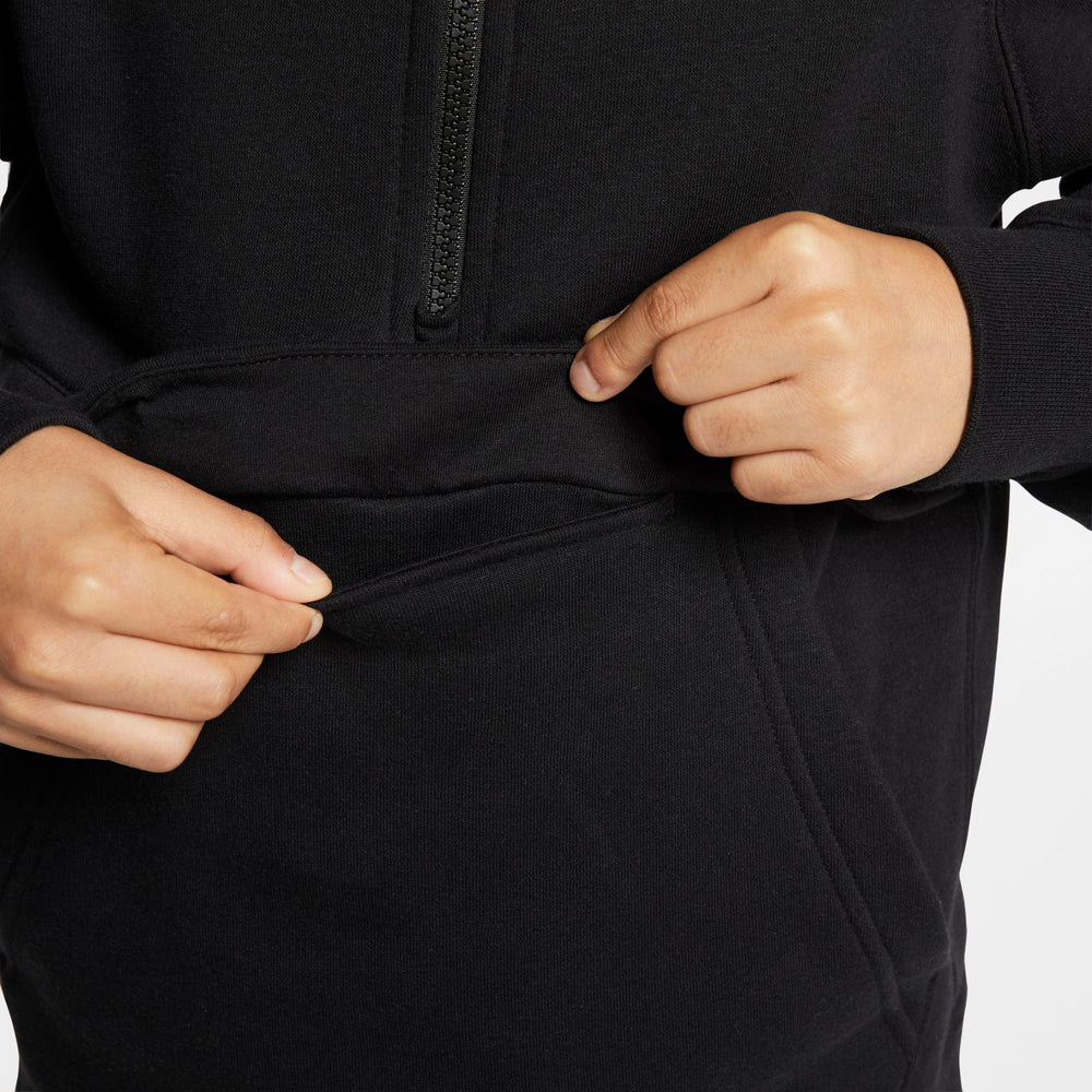 Nike Kids Sportswear Club 1/2 Zip Hoodie - Black/White NK-CQ4297-010