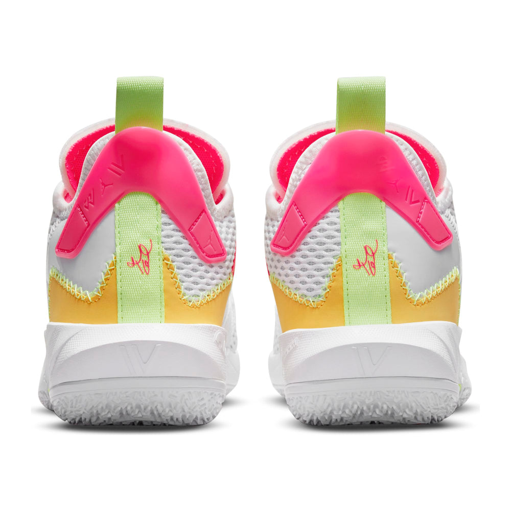 Nike Kids Jordan Basketball Why Not Zer0.4 Basketball Boot/Shoe - White/Citron Pulse/Hyper Pink/Lime Glow NK-CQ9430-102