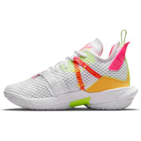 Nike Kids Jordan Basketball Why Not Zer0.4 Basketball Boot/Shoe - White/Citron Pulse/Hyper Pink/Lime Glow NK-CQ9430-102