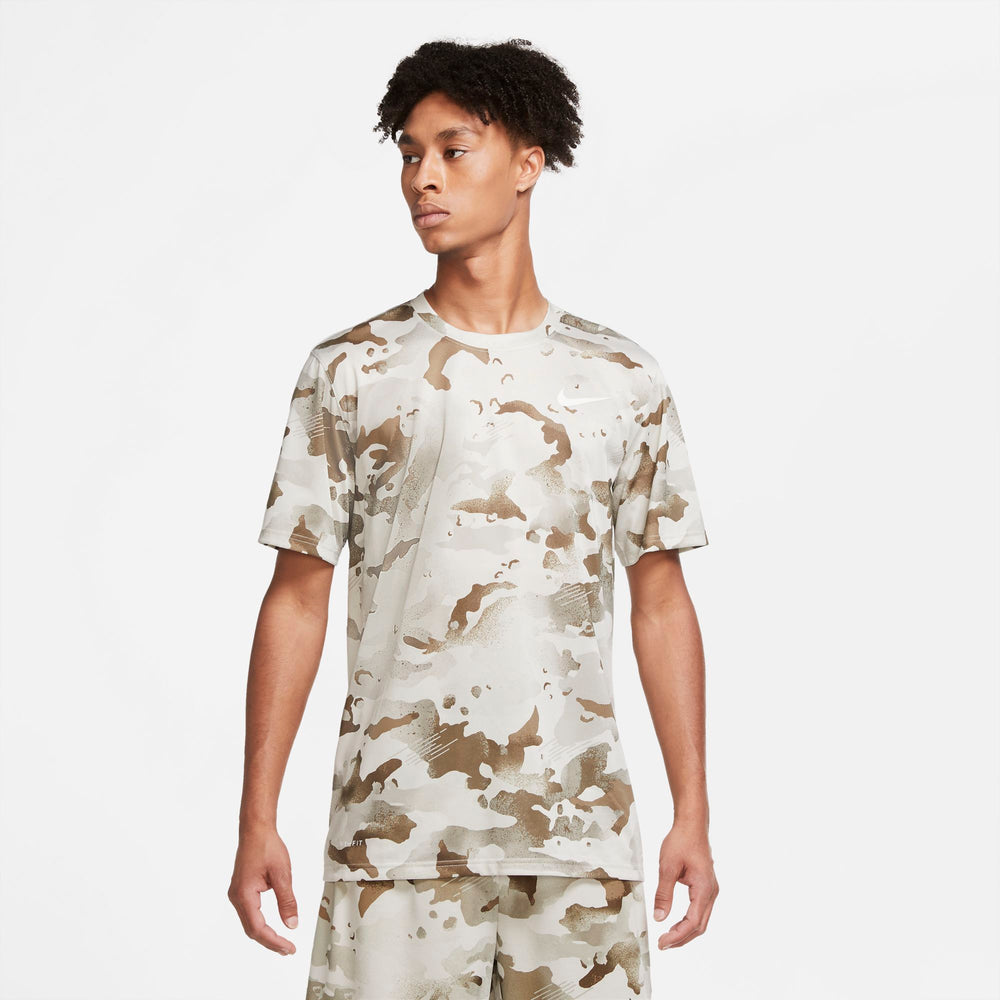 Nike Training Dri-fit Camo Tee - Light Bone/Sail NK-CU8477-072