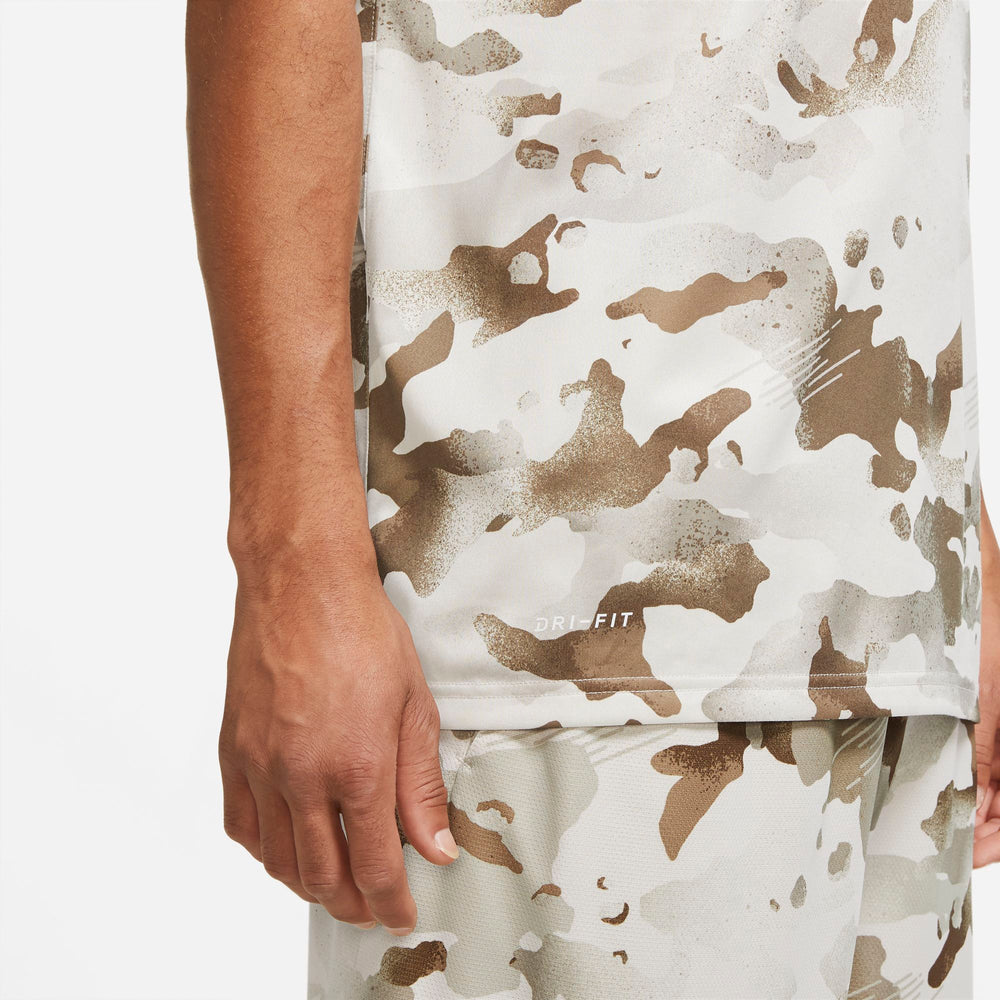 Nike Training Dri-fit Camo Tee - Light Bone/Sail NK-CU8477-072