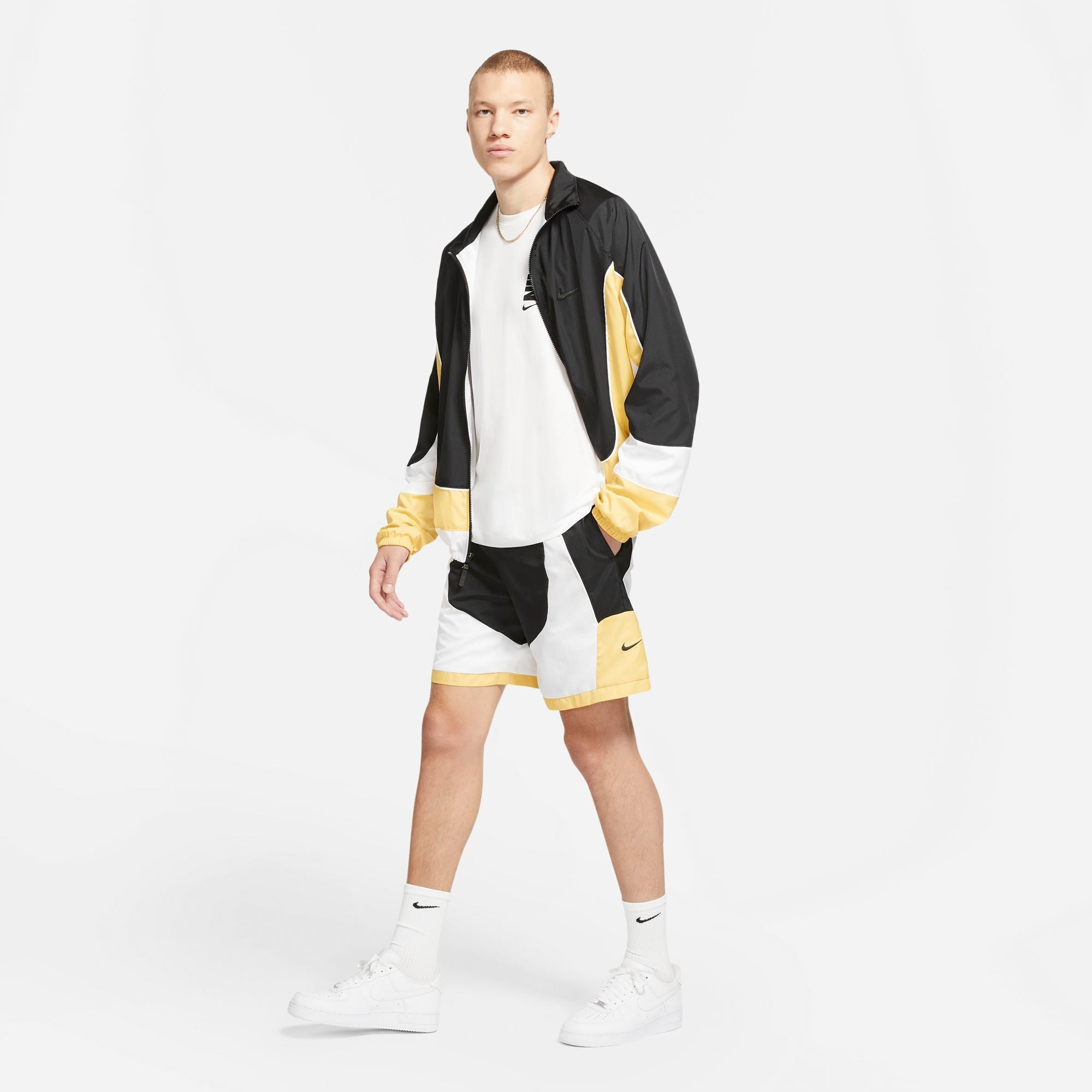 Nike Basketball Throwback Shorts - Black/White/Saturn Gold NK-CV1862-010