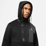Nike Jordan Air Fleece Full-Zip Hoody - Black/Dark Smoke Grey NK-CV2328-010