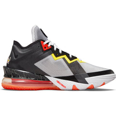 Nike Lebron 18 Low Basketball Shoe - White/Bright Crimson/Black/Yellow Strike NK-CV7562-103