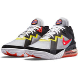 Nike Lebron 18 Low Basketball Shoe - White/Bright Crimson/Black/Yellow Strike NK-CV7562-103