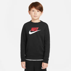 Nike Kids Sportswear Club Fleece Crewneck Sweatshirt - Black/University Red NK-CV9297-014