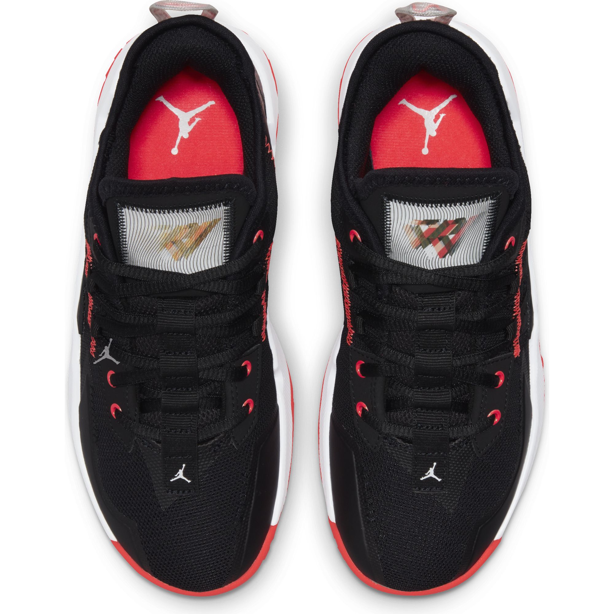 Nike Kids Jordan One Take II Basketball Boot/Shoe - Black/Bright Crimson/White NK-CZ0840-006