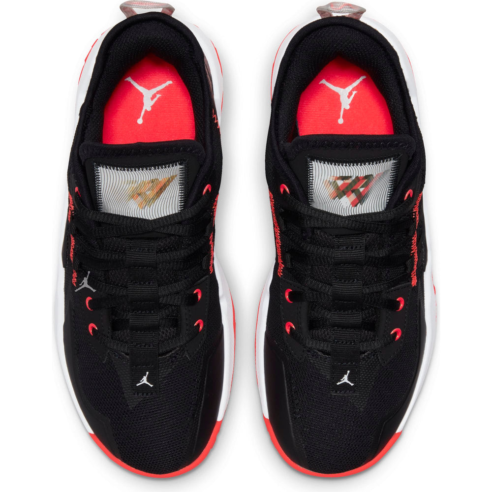 Nike Kids Jordan One Take II Basketball Boot/Shoe - Black/Bright Crimson/White NK-CZ0840-006