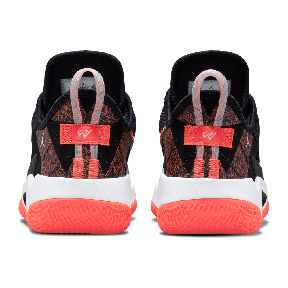 Nike Kids Jordan One Take II Basketball Boot/Shoe - Black/Bright Crimson/White NK-CZ0840-006