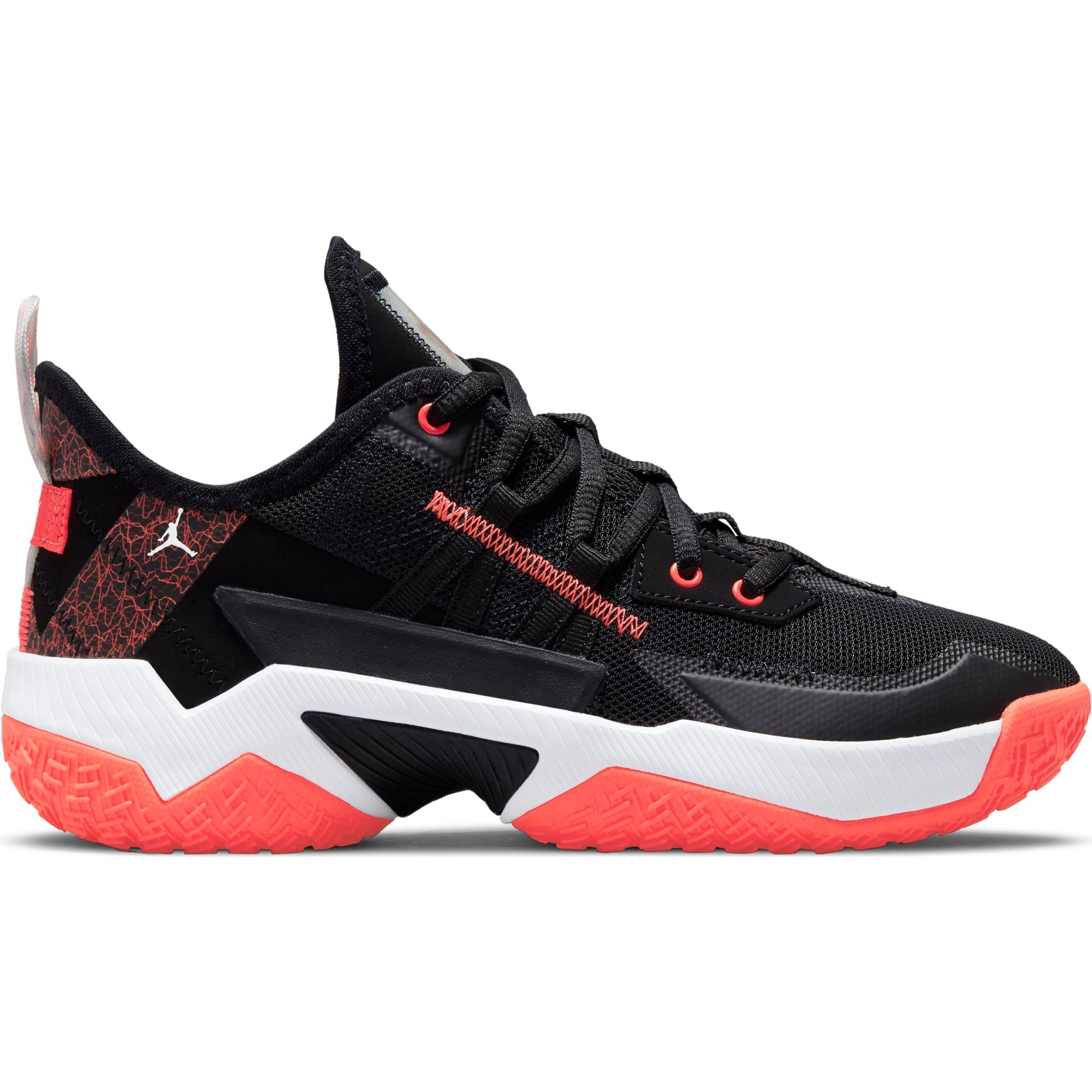 Nike Kids Jordan One Take II Basketball Boot/Shoe - Black/Bright Crimson/White NK-CZ0840-006
