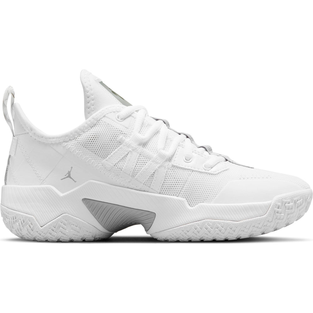 Nike Kids Jordan One Take II Basketball Boot/Shoe - White/Wolf Grey/Metallic Silver NK-CZ0840-102