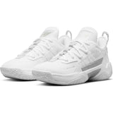Nike Kids Jordan One Take II Basketball Boot/Shoe - White/Wolf Grey/Metallic Silver NK-CZ0840-102