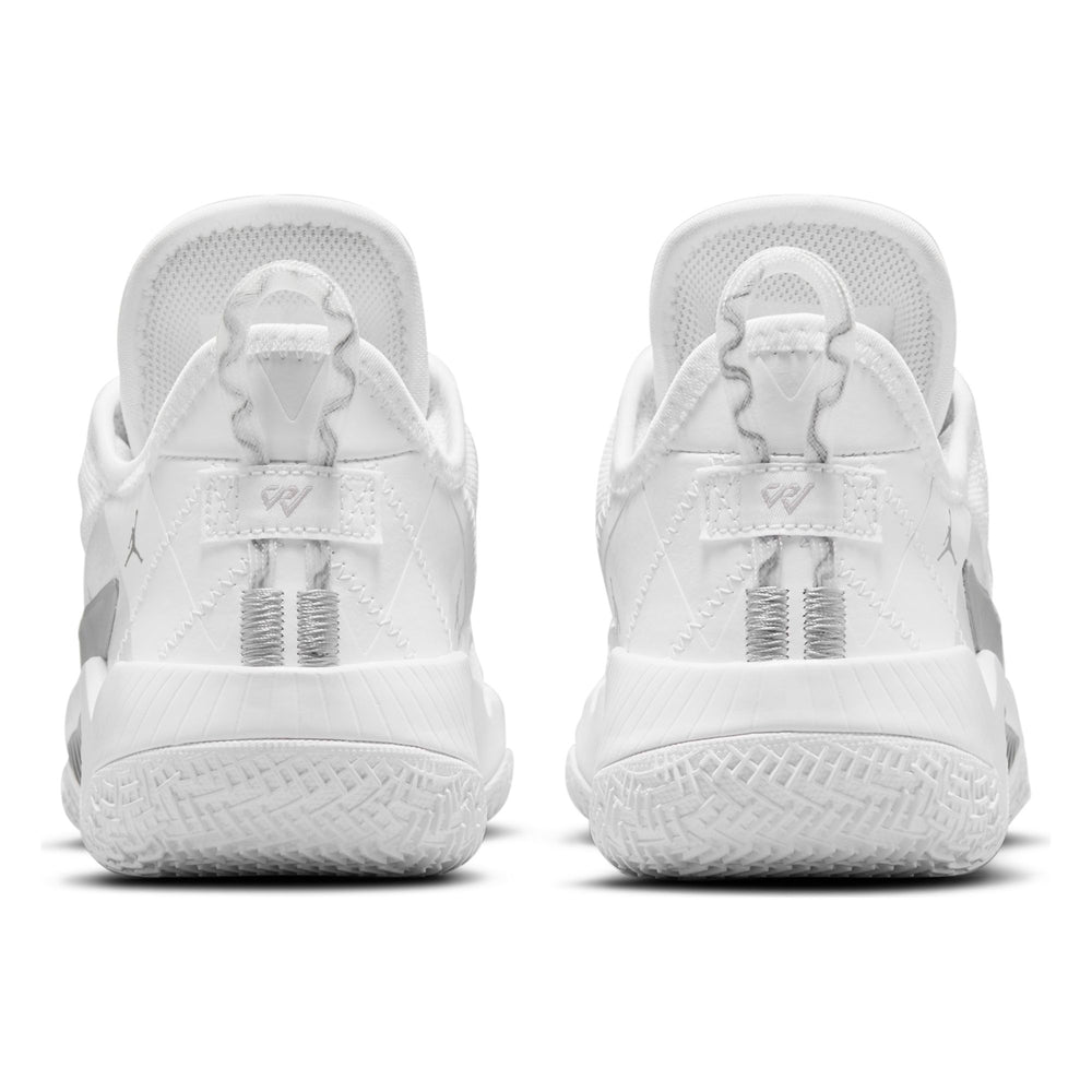 Nike Kids Jordan One Take II Basketball Boot/Shoe - White/Wolf Grey/Metallic Silver NK-CZ0840-102