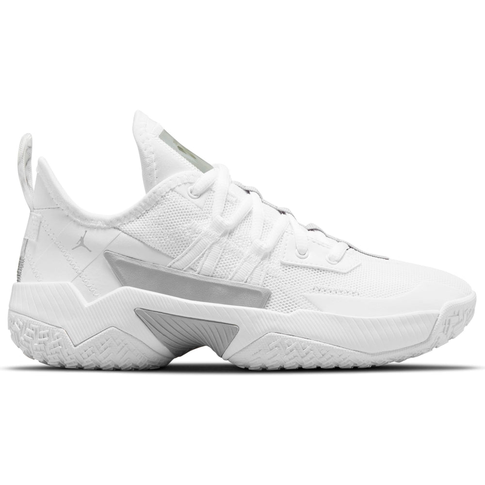 Nike Kids Jordan One Take II Basketball Boot/Shoe - White/Wolf Grey/Metallic Silver NK-CZ0840-102