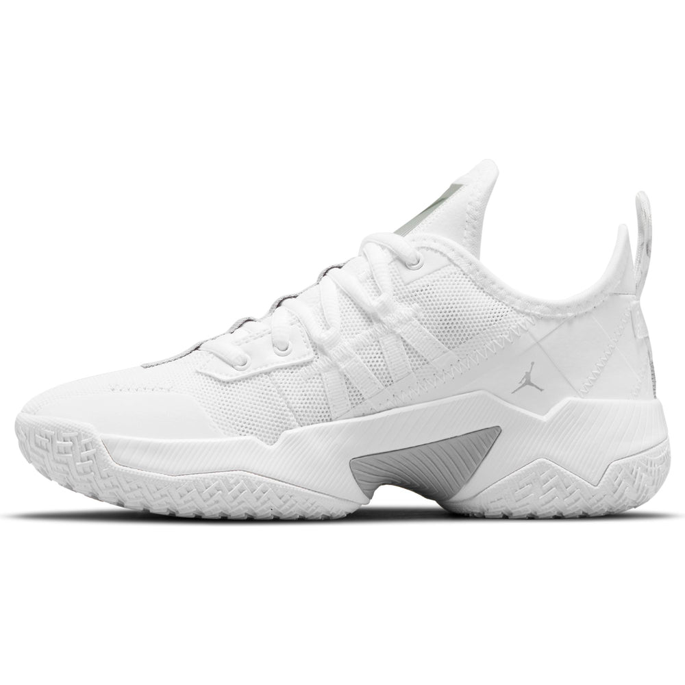 Nike Kids Jordan One Take II Basketball Boot/Shoe - White/Wolf Grey/Metallic Silver NK-CZ0840-102