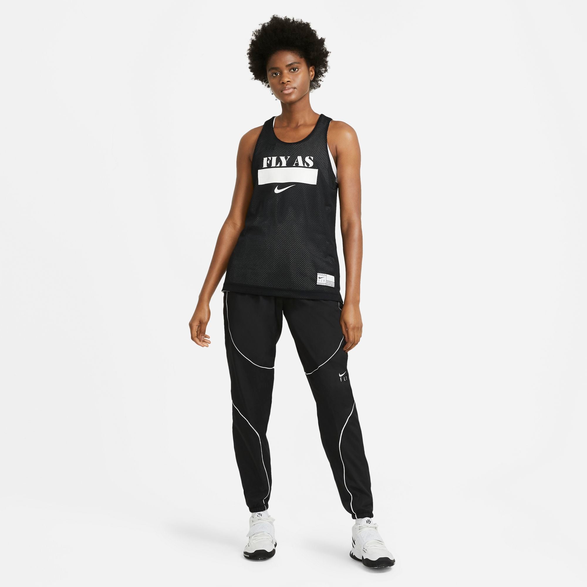 Nike Womens Basketball Swoosh Fly Pants - Black/White NK-CZ3953-010