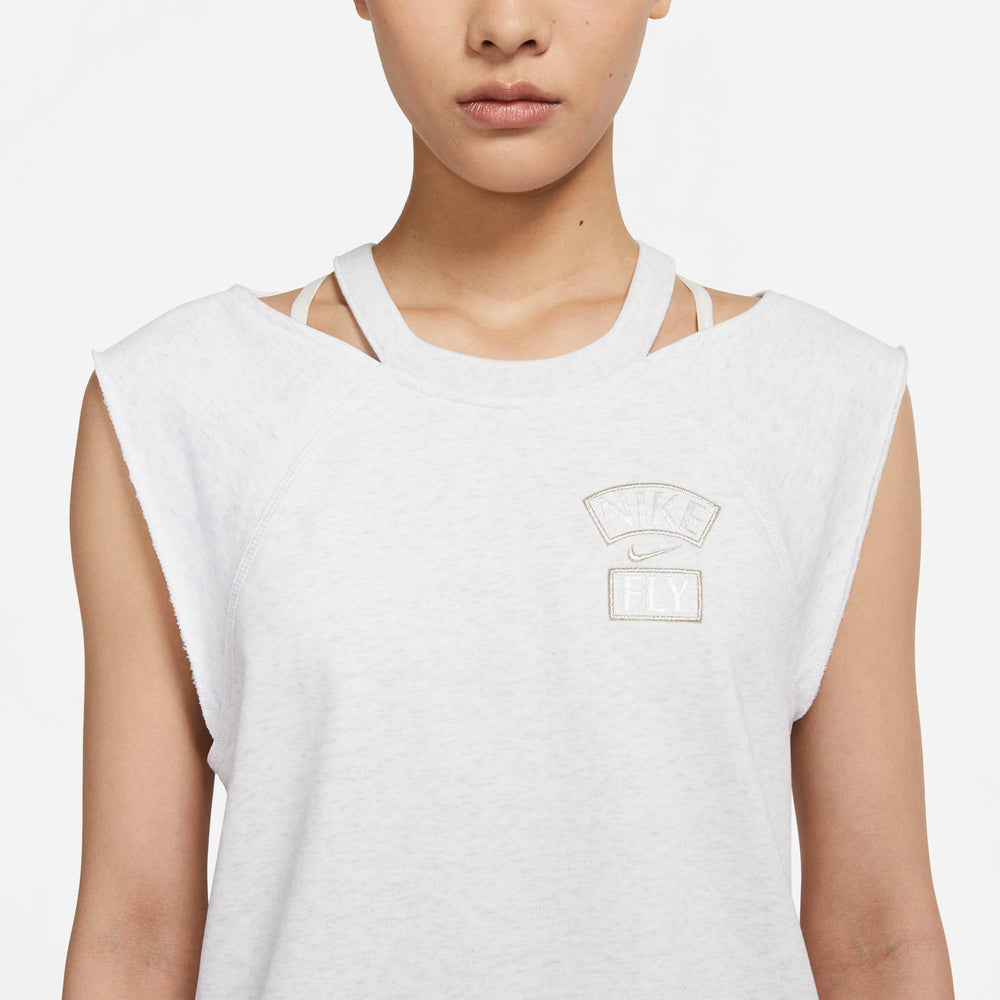 Nike Womens Basketball Standard Issue "Queen Of Courts" Top - Birch Heather NK-CZ7221-051