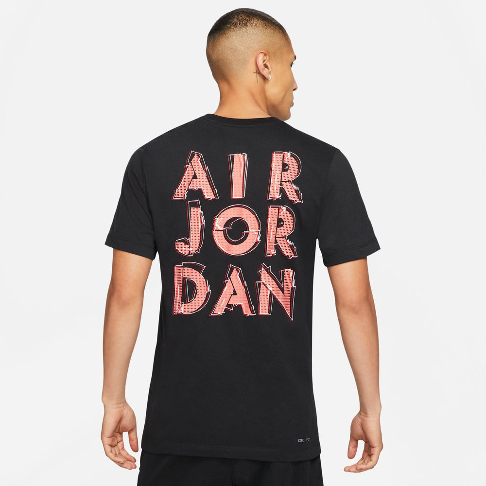 Nike Jordan Dri-Fit Air Graphic Tee - Black/Crimson Bliss/Turf Orange NK-CZ8087-010